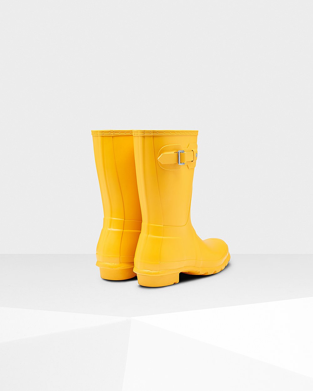 Womens Short Rain Boots - Hunter Original (10ONCVGHQ) - Yellow